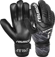 Вратарские перчатки Reusch Attrakt, черные цена и информация | Перчатки вратаря | pigu.lt
