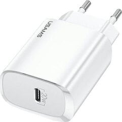 Usams CC131TC02 сетевое зарядное устройство USB-C / 20W / 3A белое цена и информация | Зарядные устройства для телефонов | pigu.lt