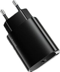 Usams CC131TC01 сетевое зарядное устройство USB-C / 20W / 3A черное цена и информация | Зарядные устройства для телефонов | pigu.lt