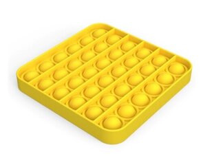 Silikoninis žaislas Pop it, geltonos spalvos kvadratas kaina ir informacija | Stalo žaidimai, galvosūkiai | pigu.lt