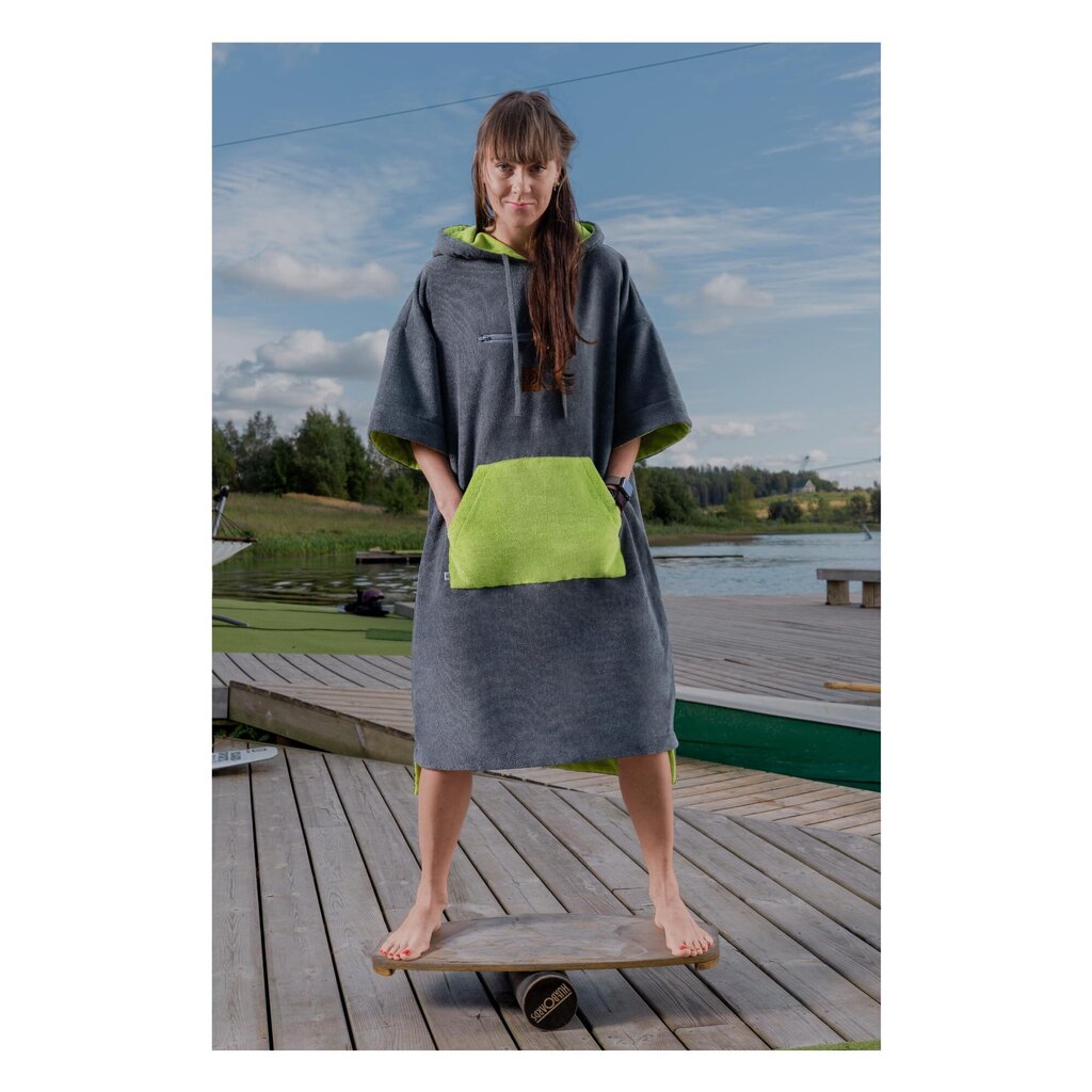 Pončas Coverhood Wakeboard Poncho, pilkas kaina ir informacija | Rankšluosčiai | pigu.lt