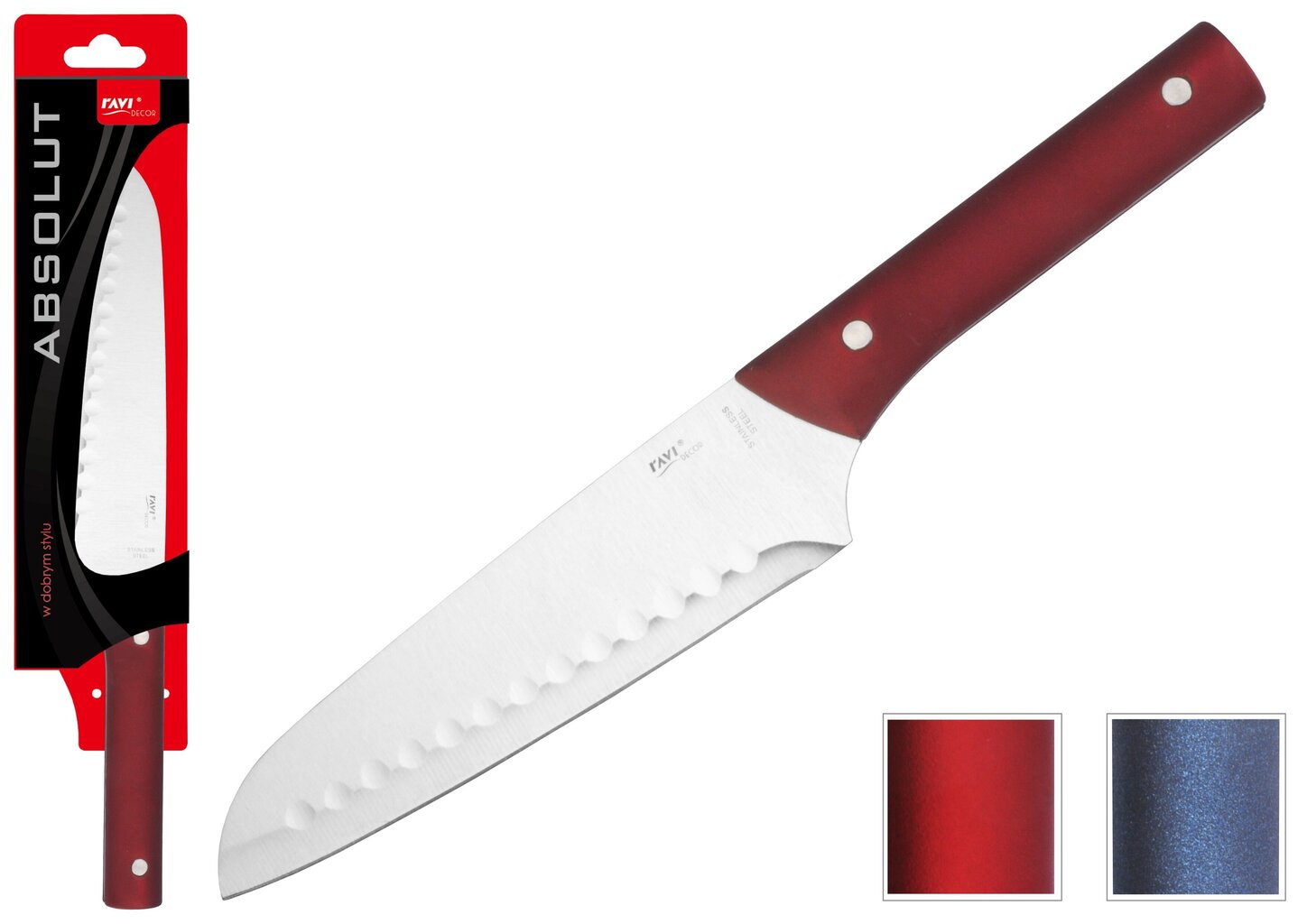 Peilis Santoku 17cm ABSOLUTE kaina ir informacija | Peiliai ir jų priedai | pigu.lt