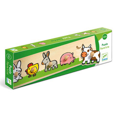 Деревянный пазл - Ферма, DJECO DJ01116 цена и информация | Игрушки для малышей | pigu.lt