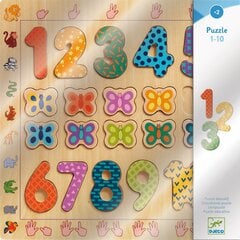 Medinė dėlionė - Skaičiai 1 - 10 kaina ir informacija | Dėlionės (puzzle) | pigu.lt