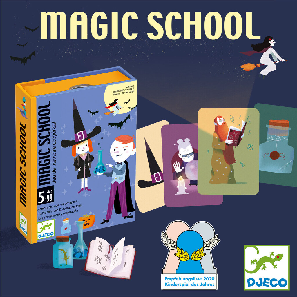 Kortų žaidimas - Magijos mokykla, DJECO DJ05144 kaina ir informacija | Stalo žaidimai, galvosūkiai | pigu.lt
