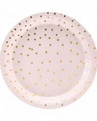 Бумажные тарелки с точками, 6 шт. цена и информация | Праздничная одноразовая посуда | pigu.lt