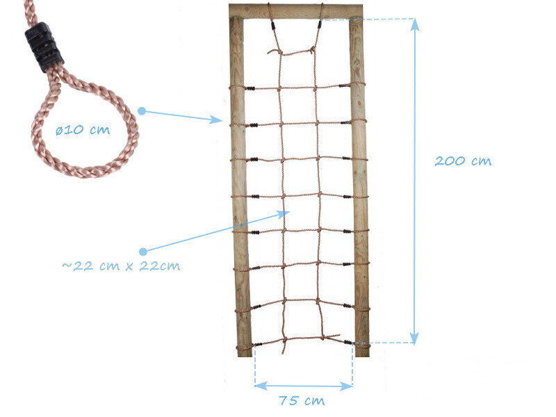 Laipiojimo tinklas žaidimų aikštelėms 0,75x2,0 m цена и информация | Sūpynės | pigu.lt