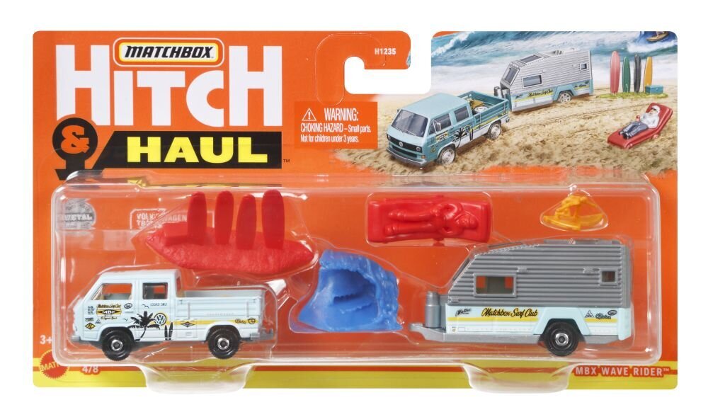 Mašinėlė su priekaba Matchbox M9614 Hitch N Haul цена и информация | Žaislai berniukams | pigu.lt