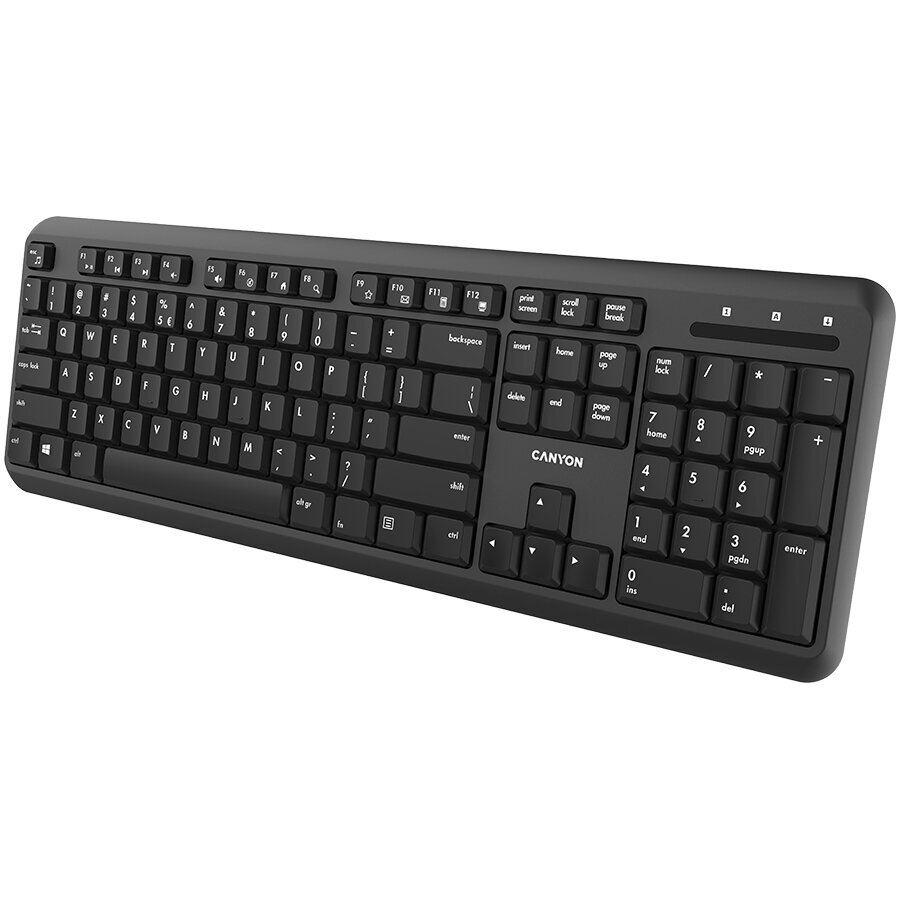Wireless keyboard with Silent switches ,105 keys,black,Size 442*142*17.5mm,460g,RU layout kaina ir informacija | Klaviatūros | pigu.lt