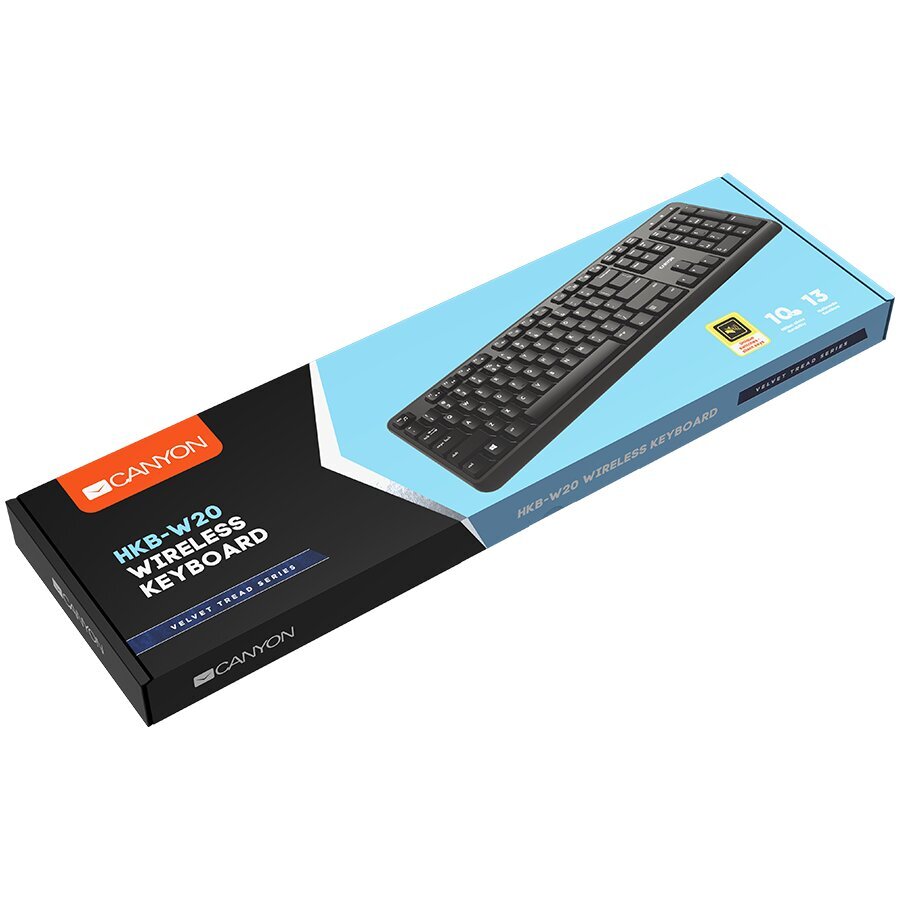 Wireless keyboard with Silent switches ,105 keys,black,Size 442*142*17.5mm,460g,RU layout kaina ir informacija | Klaviatūros | pigu.lt