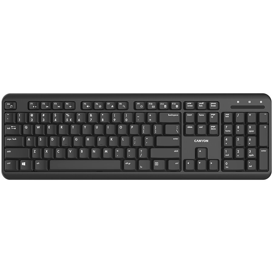 Wireless keyboard with Silent switches ,105 keys,black,Size 442*142*17.5mm,460g,RU layout kaina ir informacija | Klaviatūros | pigu.lt