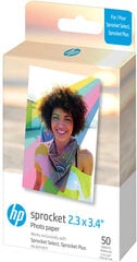 Фотобумага HP Sprocket Select Zink, 5.8x8.6 см, 50 листов цена и информация | Канцелярские товары | pigu.lt