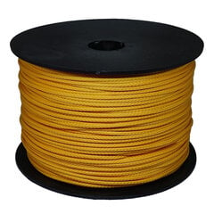 Virvė nėrimui 2.5 mm ryškiai geltona (Nr. 44), 200 m. kaina ir informacija | Nėrimo priemonės | pigu.lt