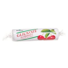 Maisto papildas Gliukozė su vitaminu C vyšnių kvapo, 10 tablečių kaina ir informacija | Vitaminai, maisto papildai, preparatai gerai savijautai | pigu.lt