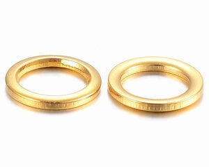 Кольцо из нержавеющей стали, спаянное, золотого цвета. 10x1 мм цена и информация | Принадлежности для изготовления украшений, бисероплетения | pigu.lt