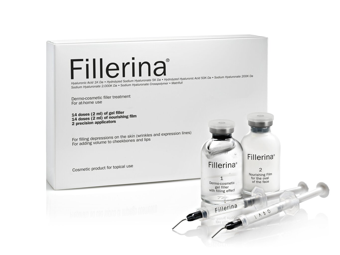 Dermokosmetikos užpildų rinkinys Fillerina Intensity 1 su hialurono rūgštimi, 2 x 30 ml kaina ir informacija | Veido aliejai, serumai | pigu.lt