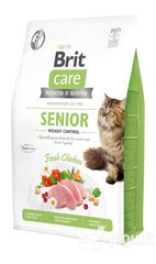 Brit Care Cat Grain-Free Senior Weight Control полноценный корм для кошек 0,4кг цена и информация | Сухой корм для кошек | pigu.lt