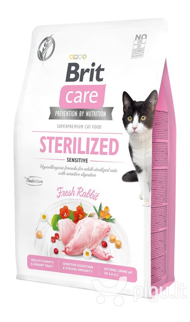 Brit Care begrūdis maistas jautrų virškinimą turinčioms sterilizuotoms katėms, 7 kg kaina ir informacija | Sausas maistas katėms | pigu.lt