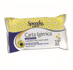 Влажные туалетные салфетки Speedy Care, 15 шт цена и информация | Ватная продукция, влажные салфетки | pigu.lt