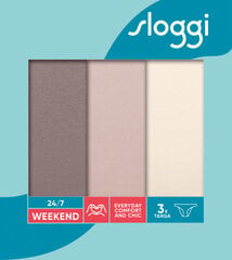 Kelnaitės Sloggi 24/7 Weekend Tanga C3P, 3 vnt kaina ir informacija | Kelnaitės | pigu.lt