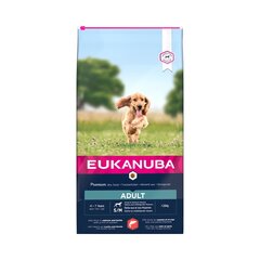 Eukanuba Dog Salmon Barley S/M Breed su lašiša ir miežiais, 12 kg kaina ir informacija | Sausas maistas šunims | pigu.lt