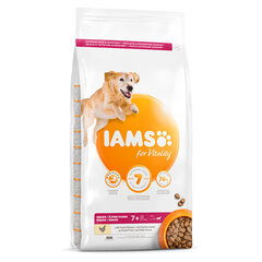 Iams For Vitality vyresniems didelių veislių šunims su vištiena, 12 kg kaina ir informacija | Sausas maistas šunims | pigu.lt