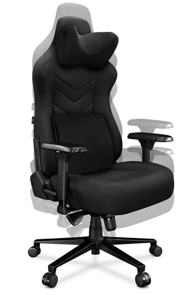 Kompiuterio kėdė Yumisu 2053, kompiuterinių žaidimų žaidėjams, medžiaginis apmušalas, juoda цена и информация | Biuro kėdės | pigu.lt