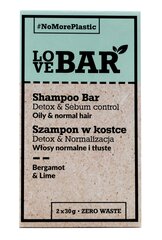 Kietasis šampūnas riebiems plaukams Love Bar, 2 x 30 g kaina ir informacija | Šampūnai | pigu.lt