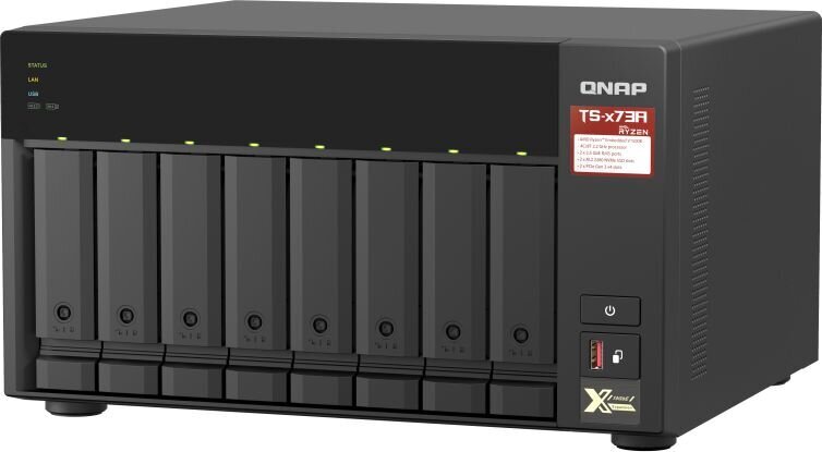 NAS STORAGE TOWER 8BAY 8GB/TS-873A-8G QNAP цена и информация | Išorinių kietųjų diskų dėklai | pigu.lt