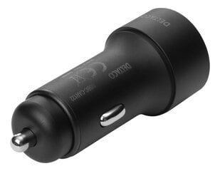 DELTACO USBC (CAR122), 1x USB-C, 1x USB-A, 1.5 A kaina ir informacija | Krovikliai telefonams | pigu.lt