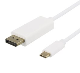 Deltaco, USB-C/DP, 50 cm kaina ir informacija | Kabeliai ir laidai | pigu.lt