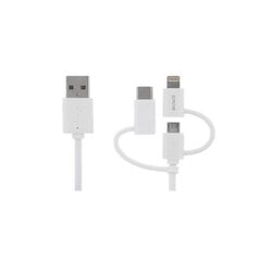 Deltaco IPLH-181 Micro USB/USB-C/Lightning, 2m kaina ir informacija | Laidai telefonams | pigu.lt