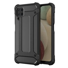 Hurtel Hybrid Armor Case skirtas Samsung Galaxy A12, juodas kaina ir informacija | Telefono dėklai | pigu.lt