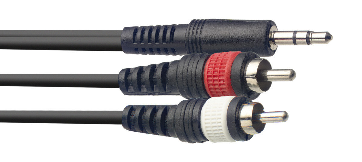 Stagg, Aux 3.5 mm/RCA, 6 m kaina ir informacija | Kabeliai ir laidai | pigu.lt