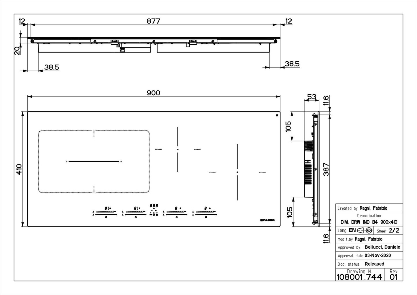 Faber FCH Slim 94 BK KL kaina ir informacija | Kaitlentės | pigu.lt