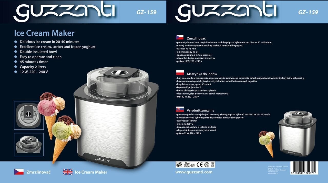 Guzzanti GZ 159 kaina ir informacija | Išskirtiniai maisto gaminimo prietaisai | pigu.lt