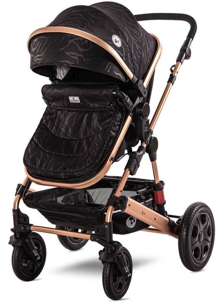 Universalus vežimėlis Lorelli Lora 2in1, Luxe black kaina ir informacija | Vežimėliai | pigu.lt