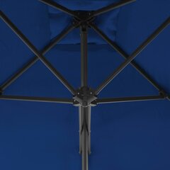 Lauko skėtis su plieniniu stulpu, 300x230 cm, mėlynas kaina ir informacija | Skėčiai, markizės, stovai | pigu.lt