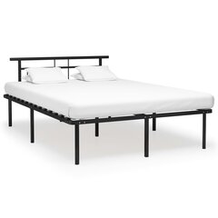 Кровать, металлическая, черная, 140 x 200 см цена и информация | Кровати | pigu.lt