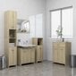Vonios kambario spintelė, 60x33x80 cm, ąžuolo spalvos kaina ir informacija | Vonios spintelės | pigu.lt