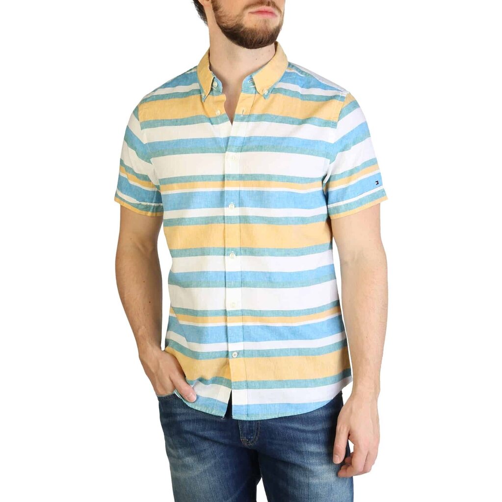 Marškiniai vyrams Tommy Hilfiger MW0MW07561, balti kaina ir informacija | Vyriški marškiniai | pigu.lt