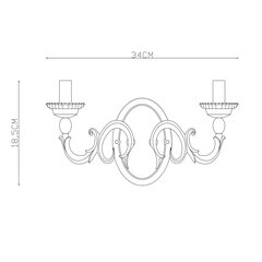 Настенный светильник G.LUX GS-9437-2A цена и информация | Настенные светильники | pigu.lt