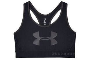 Sportinė liemenėlė moterims Under Armour Mid Keyhole Graphic Bra 1344333-001, juoda kaina ir informacija | Sportinė apranga moterims | pigu.lt