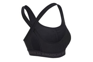 Спортивный бюстгальтер для женщин Under Armour Crossback Mid Bra 1361034-001, черный цена и информация | Спортивная одежда для женщин | pigu.lt