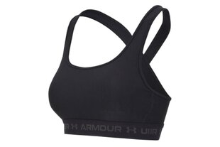 Спортивный бюстгальтер для женщин Under Armour Crossback Mid Bra 1361034-001, черный цена и информация | Спортивная одежда для женщин | pigu.lt