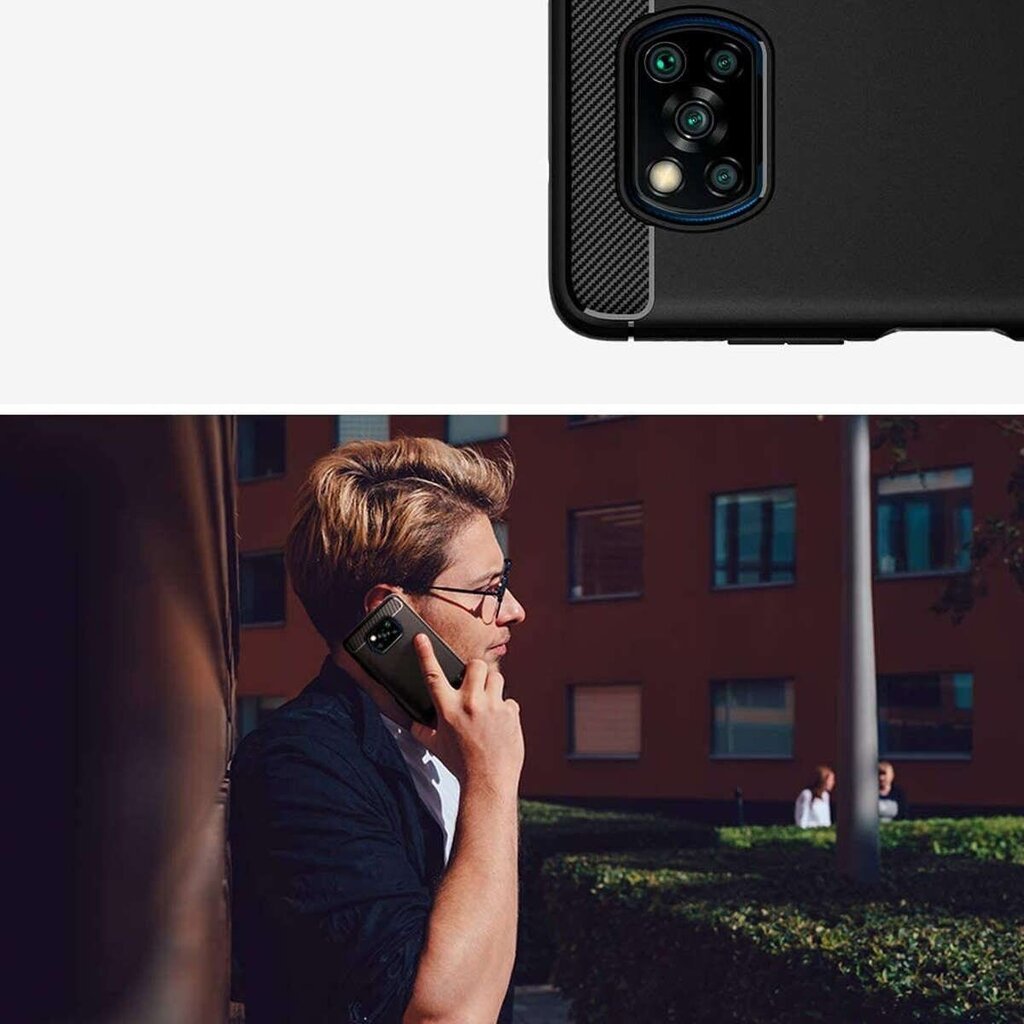 Spigen ACS02159, skirtas Poco X3 NFC, juodas kaina ir informacija | Telefono dėklai | pigu.lt