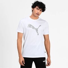 Футболка Puma Cat Basic Tee White цена и информация | Мужские футболки | pigu.lt