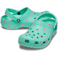 Šlepetės moterims Crocs™ Classic Vacay Vibes Clog, žalios kaina ir informacija | Šlepetės moterims | pigu.lt