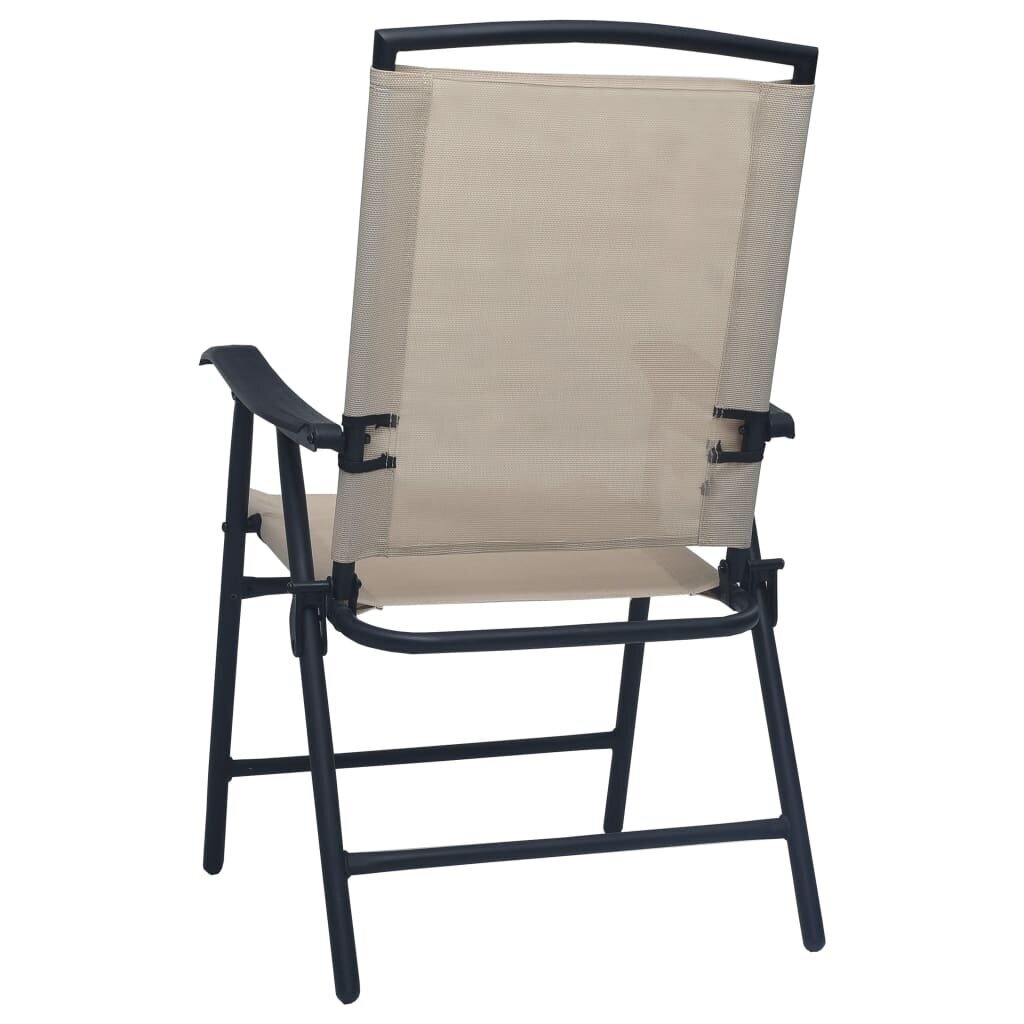 Sulankstomos lauko kėdės, 2 vnt., tekstilenas kaina ir informacija | Lauko kėdės, foteliai, pufai | pigu.lt