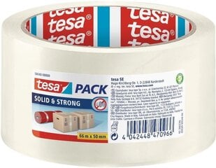 Pakavimo juosta TESA PACK Solid and Strong, 50 mm x 66 m, skaidri цена и информация | Kanceliarinės prekės | pigu.lt